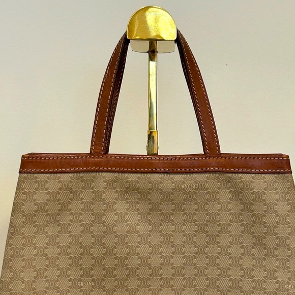 Celine Beige Macadam small tote - Picture 3 of 10